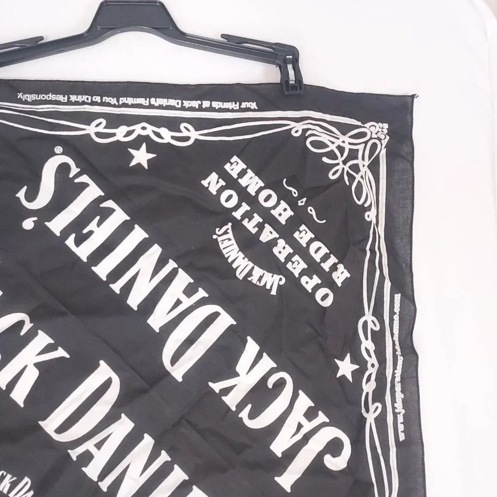 Jack Daniels Bandana Black Old No. 7 Handkerchief Scarf 21